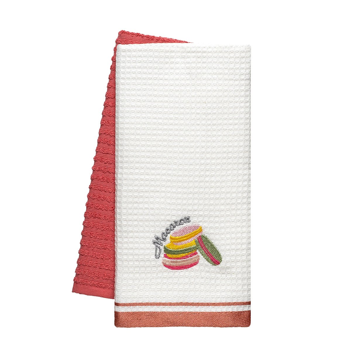 8809 Beauty Home Ποτηρόπανα σετ 2τμχ Macarons Art 8809 40x60 Ροδακινί - Image 1