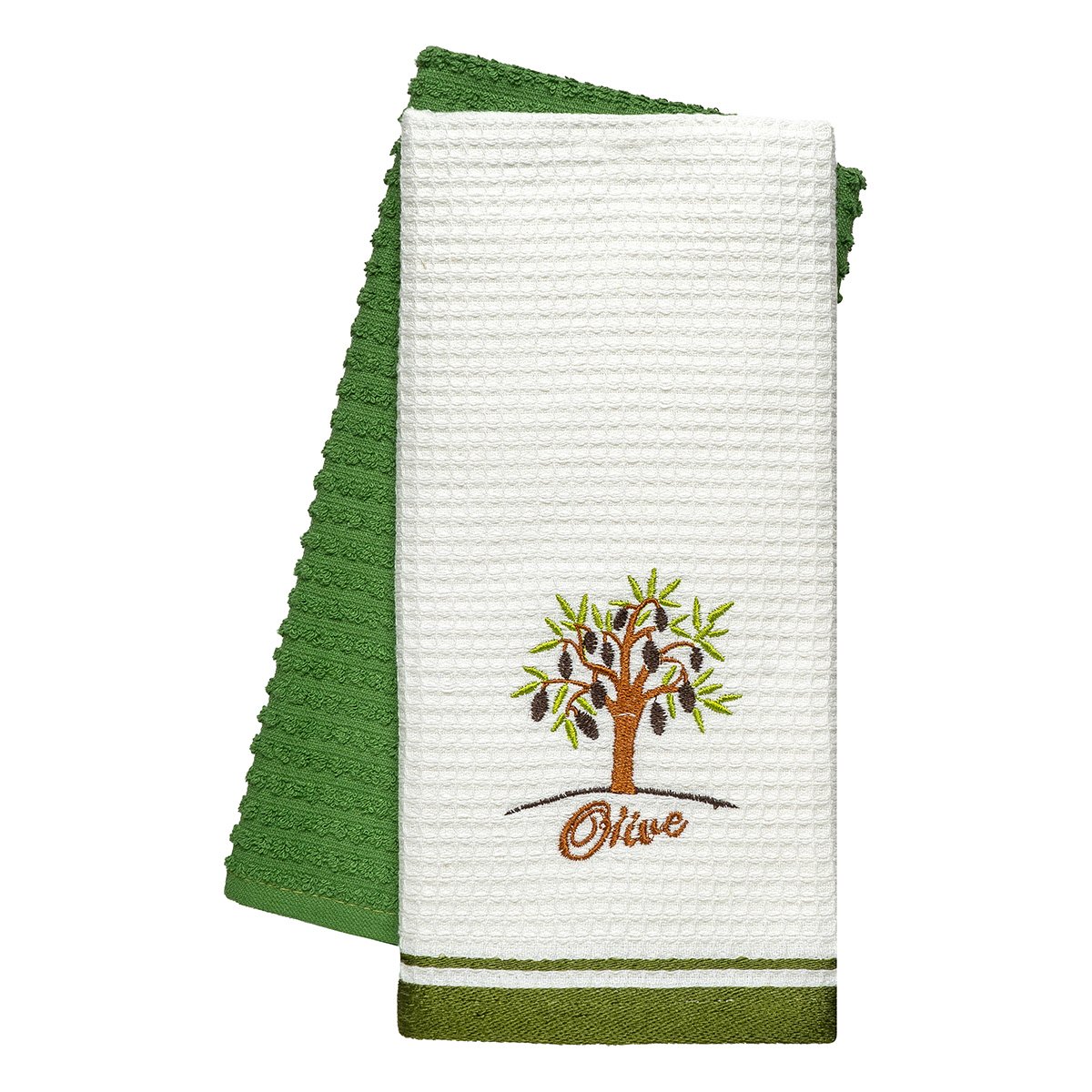 8814 Beauty Home Ποτηρόπανα σετ 2τμχ Olive Art 8814 40x60 Πράσινο - Image 1