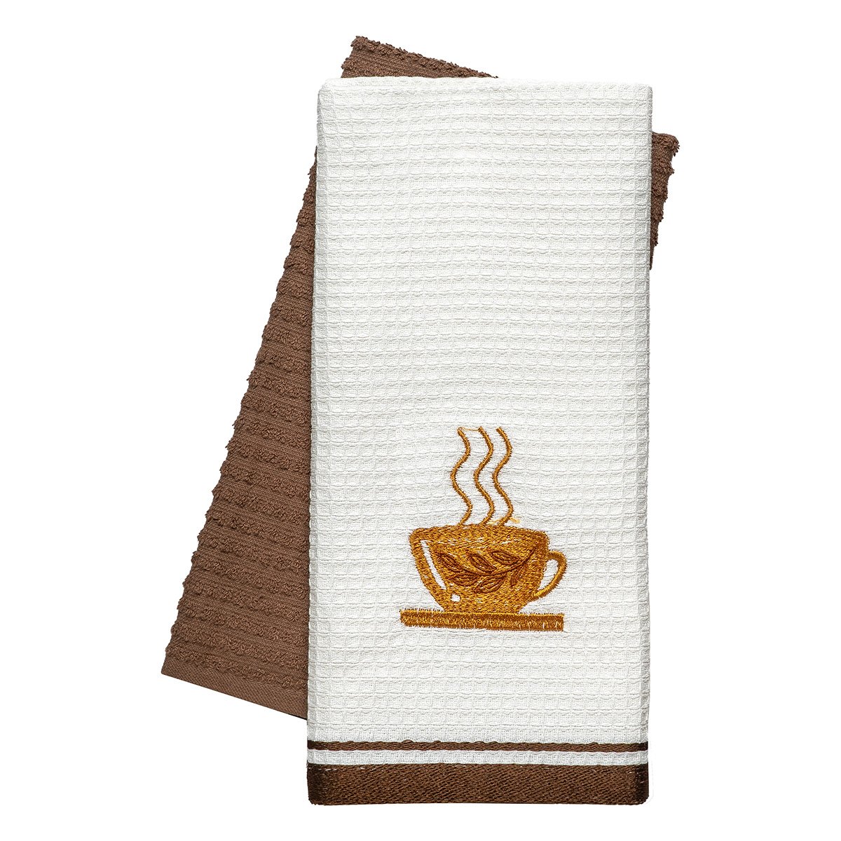 8818 Beauty Home Ποτηρόπανα σετ 2τμχ Chocolate Art 8818 40x60 Καφέ - Image 1