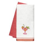 Beauty Home Ποτηρόπανα σετ 2τμχ Martini Art 8819 40x60 Ροδακινί