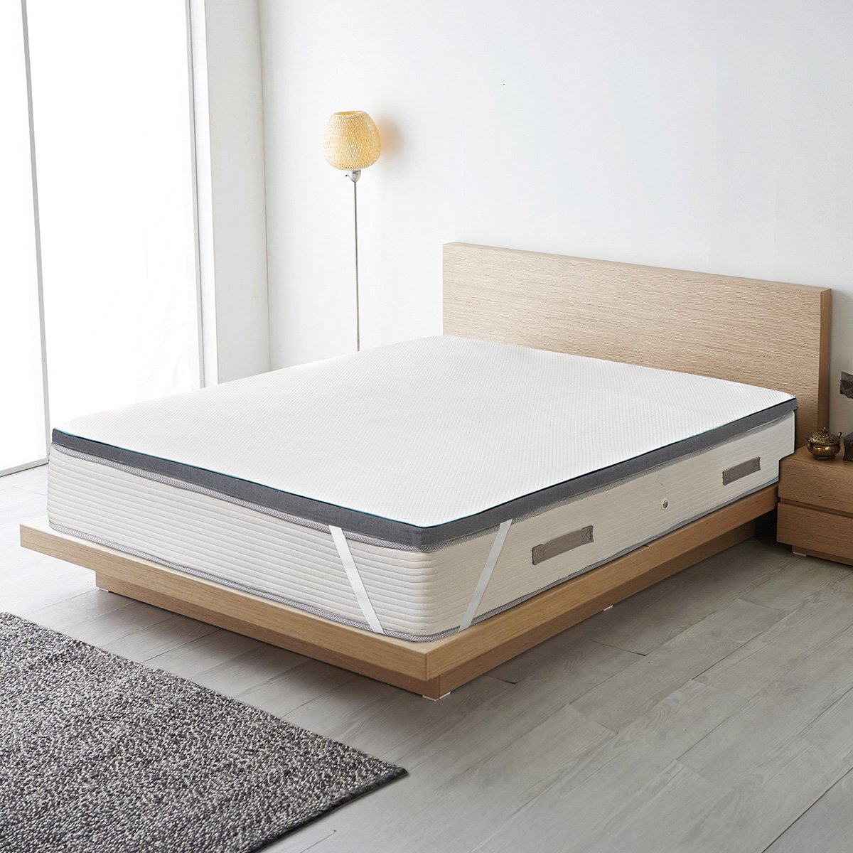 Modern,Peaceful,Bedroom.,Zen,Style,Bedroom.,Peaceful,And,Serene,Bedroom. Beauty Home Ανώστρωμα Gel Memory Foam Relief Plus Art 4700 90x190 Λευκό - Image 1