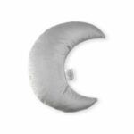 Oliver Baby Μαξιλάρι Διακοσμητικό Μισοφέγγαρο Βελουτέ Γκρι 30χ26