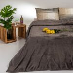 ΚΟΥΒΕΡΤΑ FLANNEL ΥΠΕΡΔΙΠΛΗ 220x240  TOKYO BROWN GREY MELINEN