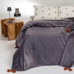ΚΟΥΒΕΡΤΑ FLANNEL ΥΠΕΡΔΙΠΛΗ 220x240  BERLIN DARK GREY MELINEN