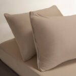 ΣΕΤ ΚΑΤΩΣΕΝΤΟΝΟ JERSEY (2 ΤΕΜ.) 100x200 +25 ΜΟΝΟ (Λ) ΚΑΙ ΜΑΞΙΛΑΡΟΘΗΚΗ BEIGE MELINEN