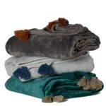 ΚΟΥΒΕΡΤΑ FLANNEL ΥΠΕΡΔΙΠΛΗ 220x240  BERLIN DARK GREY MELINEN - Image 2