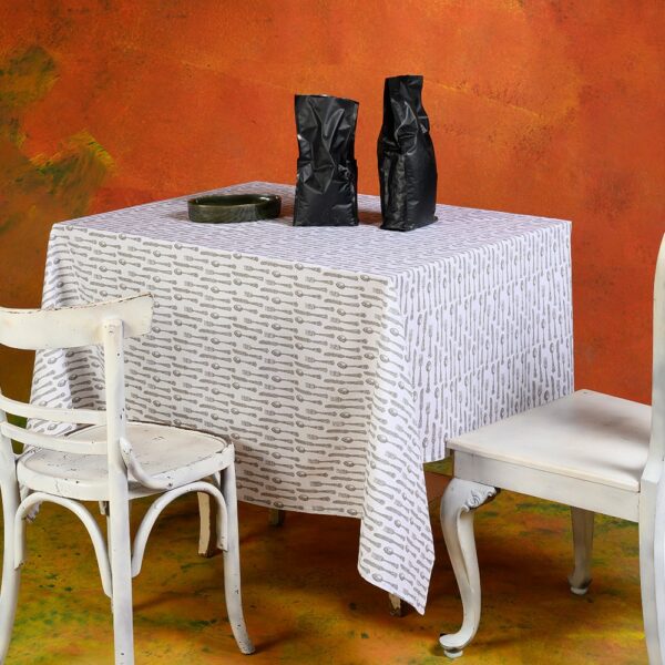 ΤΡΑΠΕΖΟΜΑΝΤΗΛΟ EDMONDE WHITE 140Χ140 MELINEN