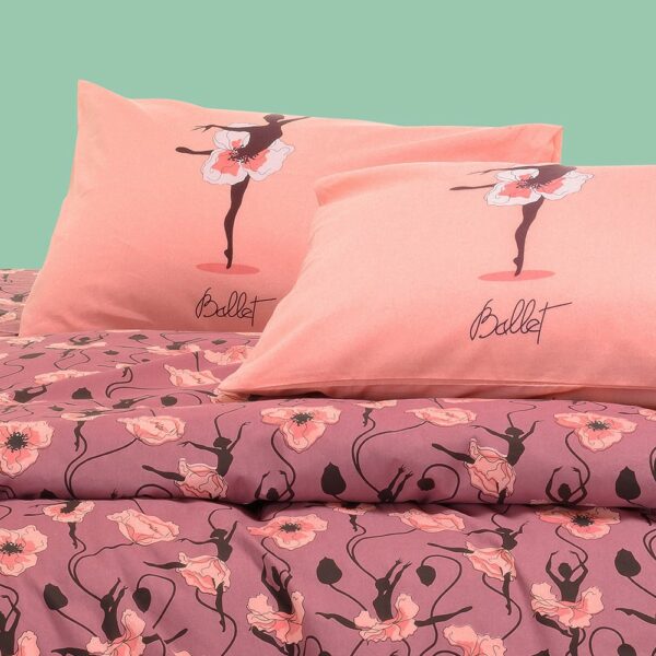 ΣΕΤ ΜΑΞΙΛΑΡΟΘΗΚΕΣ DANCE MAUVE KIDS LINE 50X70 MELINEN