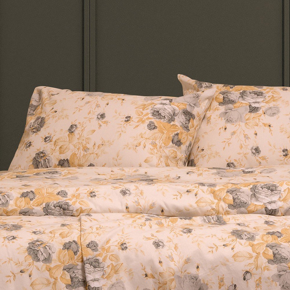 17099 ΣΕΝΤΟΝΙ (ΣΕΤ 2 ΤΕΜ.) 120Χ200+30 PEONIA GREY WINTER LINE MINI MELINEN - Image 1