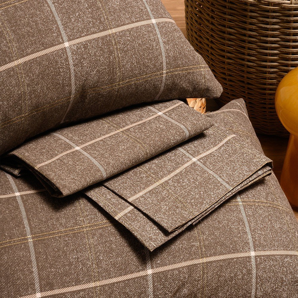 17774 ΣΕΝΤΟΝΙ (ΣΕΤ 2 ΤΕΜ.) 100Χ200+32 DIEGO MOCCA ULTRA LINE MINI MELINEN - Image 1