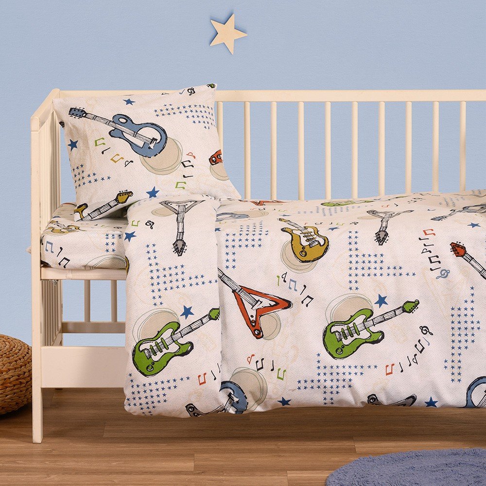 17840 ΣΕΤ ΣΕΝΤΟΝΙΑ ΦΑΝΕΛΕΝΙΑ ΚΟΥΝΙΑΣ MUSIC ICE (120X170) WINTER LINE ΒΑΒΥ MELINEN - Image 1