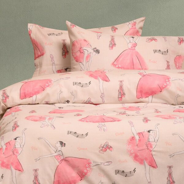 ΣΕΤ ΜΑΞΙΛΑΡΟΘΗΚΕΣ ΦΑΝΕΛΕΝΙΕΣ BALLET ECRU (53X72) WINTER LINE KIDS MELINEN