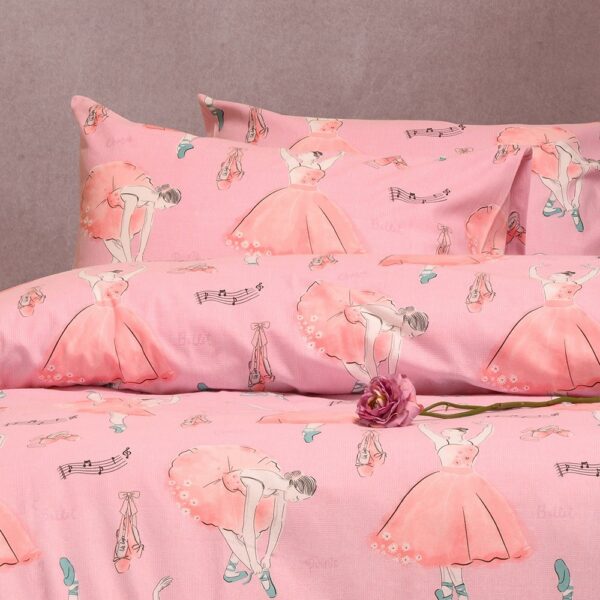 ΣΕΤ ΜΑΞΙΛΑΡΟΘΗΚΕΣ ΦΑΝΕΛΕΝΙΕΣ BALLET PINK (53X72) WINTER LINE KIDS MELINEN