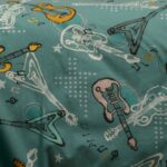 ΣΕΤ ΜΑΞΙΛΑΡΟΘΗΚΕΣ ΦΑΝΕΛΕΝΙΕΣ MUSIC PETROL (53X72) WINTER LINE KIDS MELINEN - Image 2