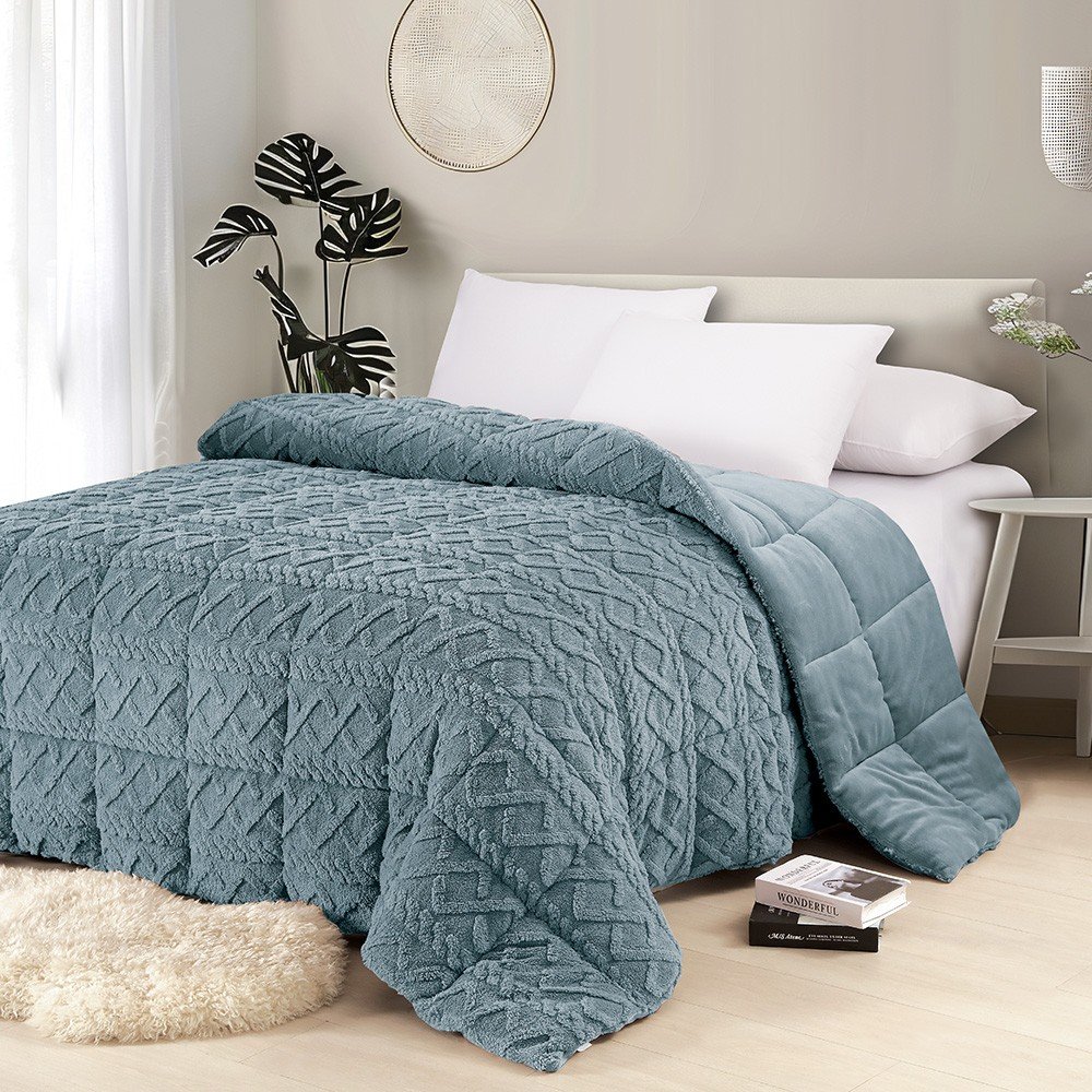 18341 ΚΟΥΒΕΡΤΟΠΑΠΛΩΜΑ ΥΠΕΡΔΙΠΛΟ IAN PETROL (220Χ240) MELINEN - Image 1