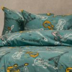 ΣΕΝΤΟΝΙ (ΣΕΤ 2 ΤΕΜ.) 120Χ200+30 MUSIC PETROL WINTER LINE KIDS MINI MELINEN