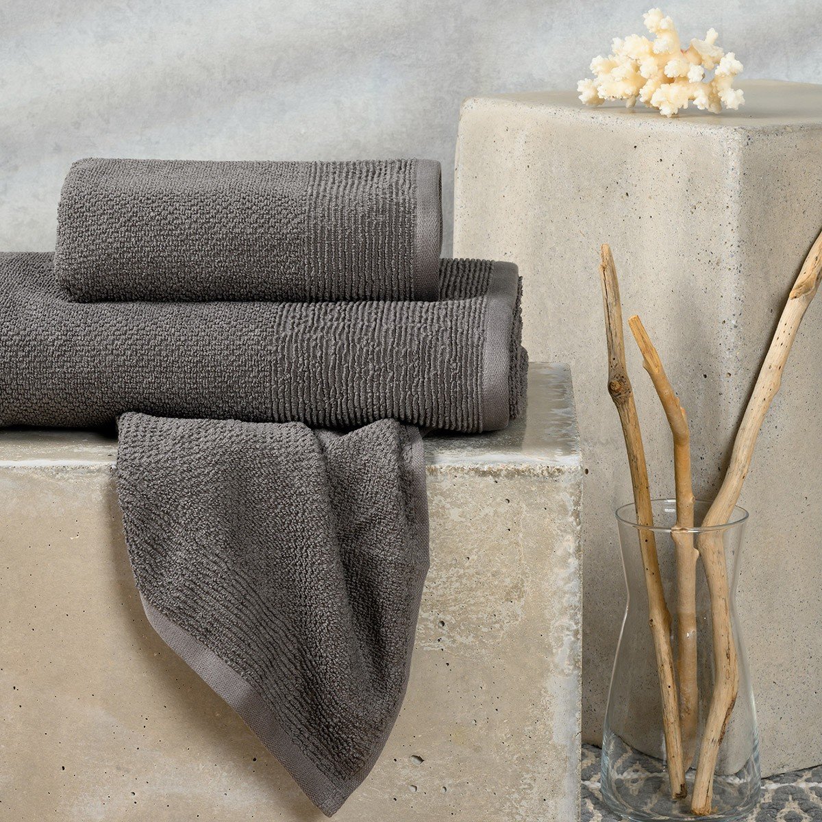 18738 ΠΕΤΣΕΤΕΣ ΣΕΤ 3 ΤΕΜΑΧΙΩΝ HAUS DARK GREY MELINEN - Image 1