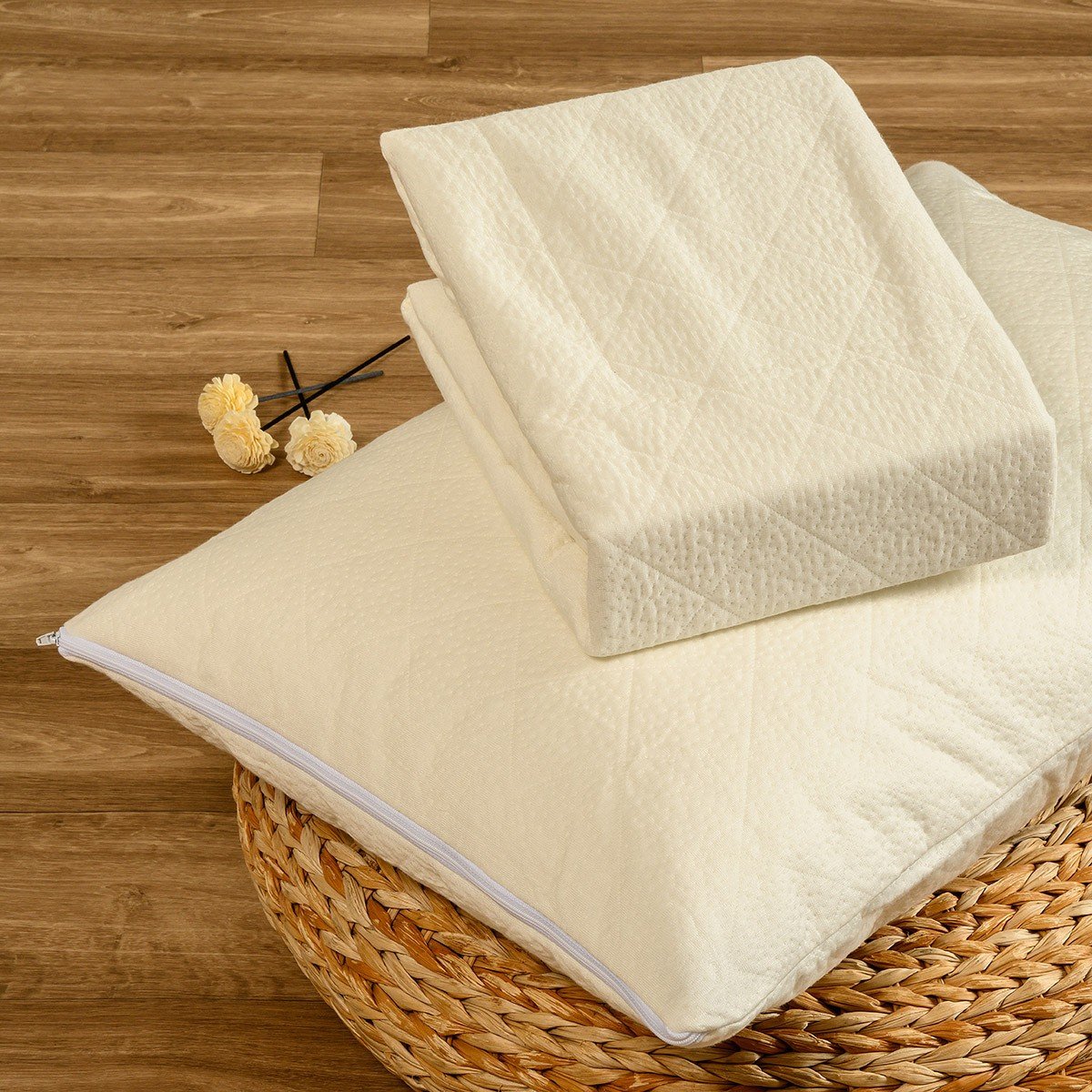 18744 ΠΡΟΣΤΑΤΕΥΤΙΚΟ ΣΤΡΩΜΑΤΟΣ 160Χ200+40 ΑΔΙΑΒΡΟΧΟ BAMBOO JACQUARD MELINEN - Image 1