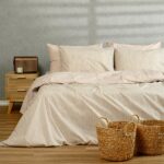 ΣΕΤ ΣΕΝΤΟΝΙΑ ΜΟΝΑ (Λ) NIKA ECRU/BEIGE CASUAL LINE (100Χ200+32) MELINEN