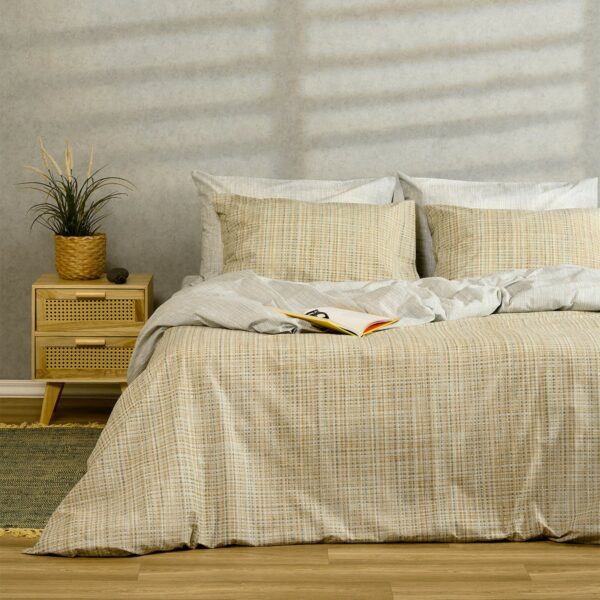 ΣΕΤ ΣΕΝΤΟΝΙΑ ΔΙΠΛΑ (Λ) MATEO GREY CASUAL LINE (150Χ200+32) MELINEN