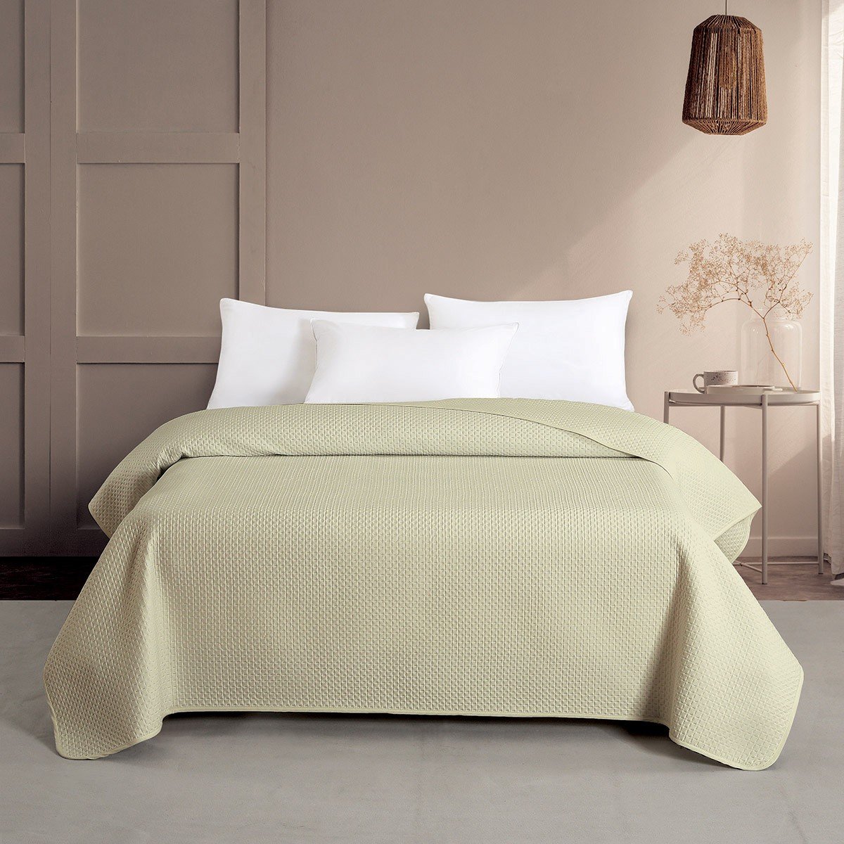 19199 ΚΟΥΒΕΡΛΙ ΜΟΝΟ ZARA ECRU (160Χ240) MELINEN - Image 1