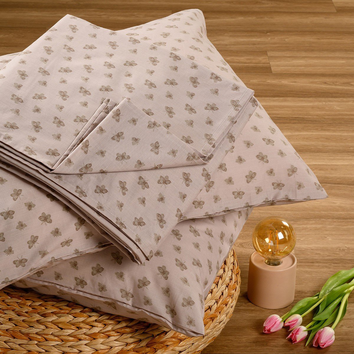 19591 ΣΕΝΤΟΝΙ (ΣΕΤ 2 ΤΕΜ.) 100Χ200+32 DOLORES ASH CASUAL LINE MINI MELINEN - Image 1