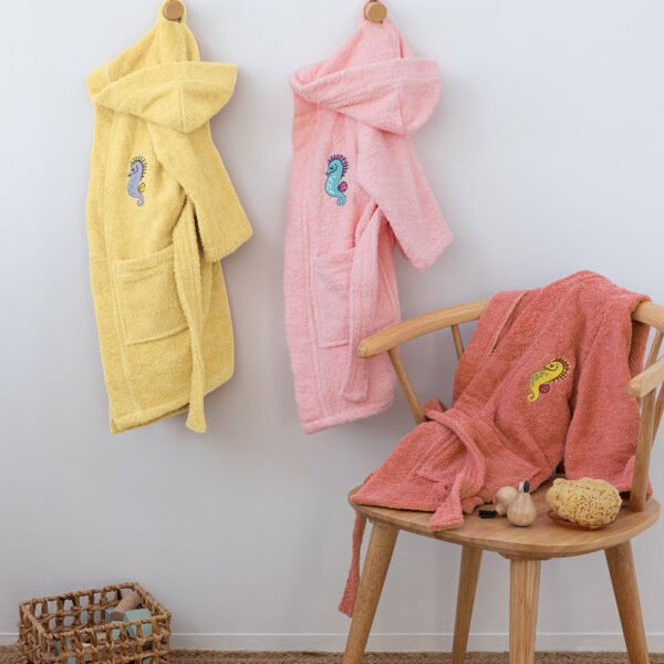 Μπουρνούζι με Κουκούλα Kids Bath TAMI YELLOW 2-4 Κίτρινο Palamaiki