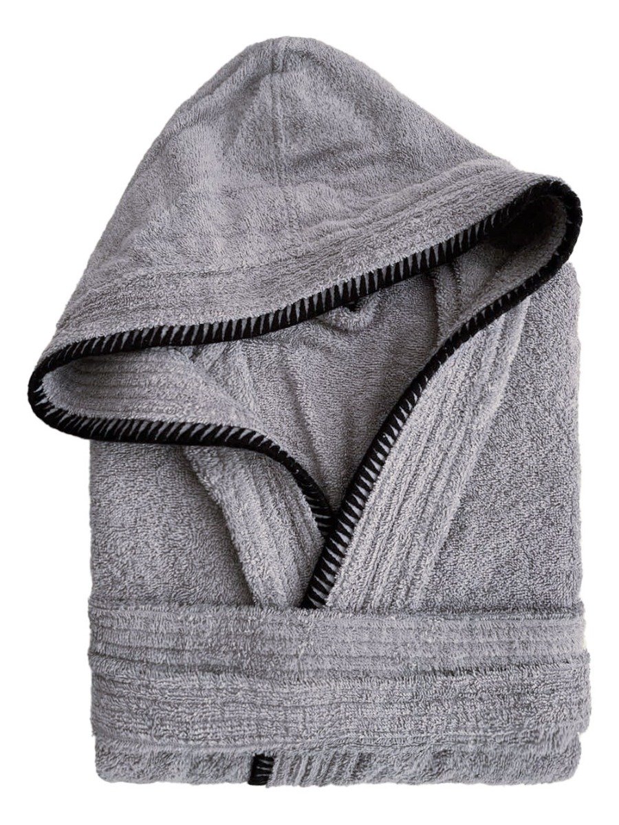 bridgegrey_1 Μπουρνούζι Bath Collection BRIDGE GREY Small Γκρι Palamaiki - Image 1