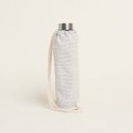 Beauty Home ΘΗΚΗ ΓΙΑ ΜΠΟΥΚΑΛΙ ΜΕ ΚΟΡΔΟΝΙ 22 x 12 cm  ΓΚΡΙ ΑΣΗΜΙ LUREX