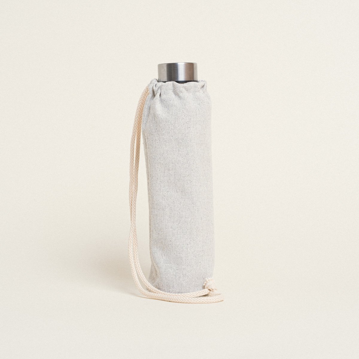 032fe01e-c9e8-4533-b084-1bc4b26140ea Beauty Home ΘΗΚΗ ΓΙΑ ΜΠΟΥΚΑΛΙ ΜΕ ΚΟΡΔΟΝΙ 22 x 12 cm ΓΚΡΙ ΑΣΗΜΙ LUREX - Image 1