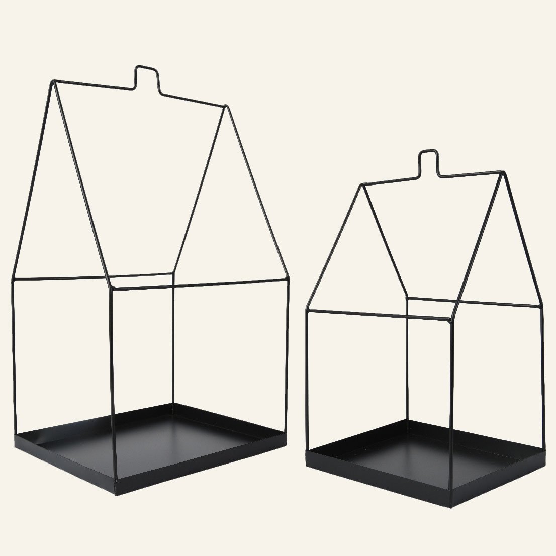 070aaa08-079f-4dc1-a8c0-d68f824ba13d Beauty Home ΜΕΤΑΛΛΙΚΟ ΣΠΙΤΙ ΣΕΤ 2 ΤΜΧ 20 x 20 x 38 cm , 25 x 25 x 49 - Image 1