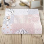 LINO ΚΟΥΒΕΡΛΙ GIRLY PINK-GREY  160X220 - Image 2