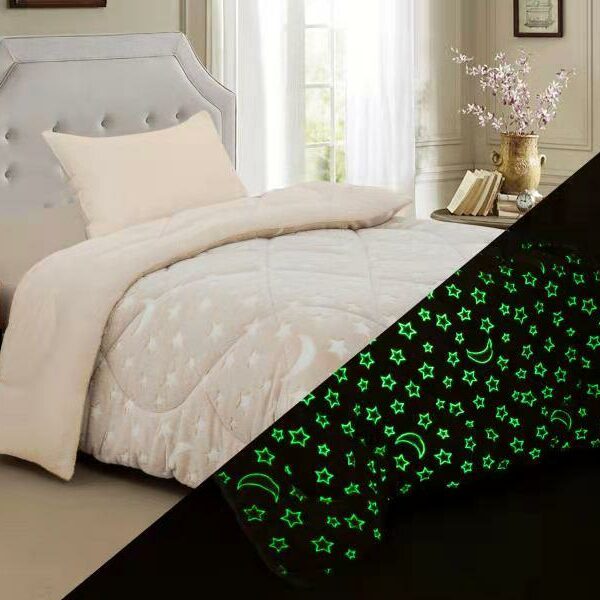 Κουβερτοπάπλωμα Ημίδιπλο Φωσφοριζέ 160×220 Lino Estrella Beige