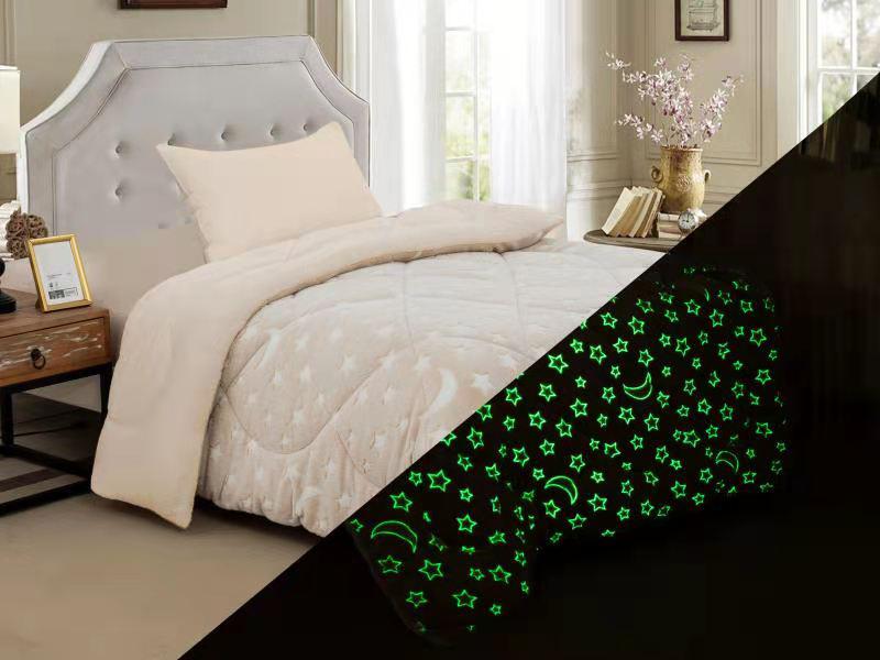 1200000785 Κουβερτοπάπλωμα Ημίδιπλο Φωσφοριζέ 160×220 Lino Estrella Beige - Image 1