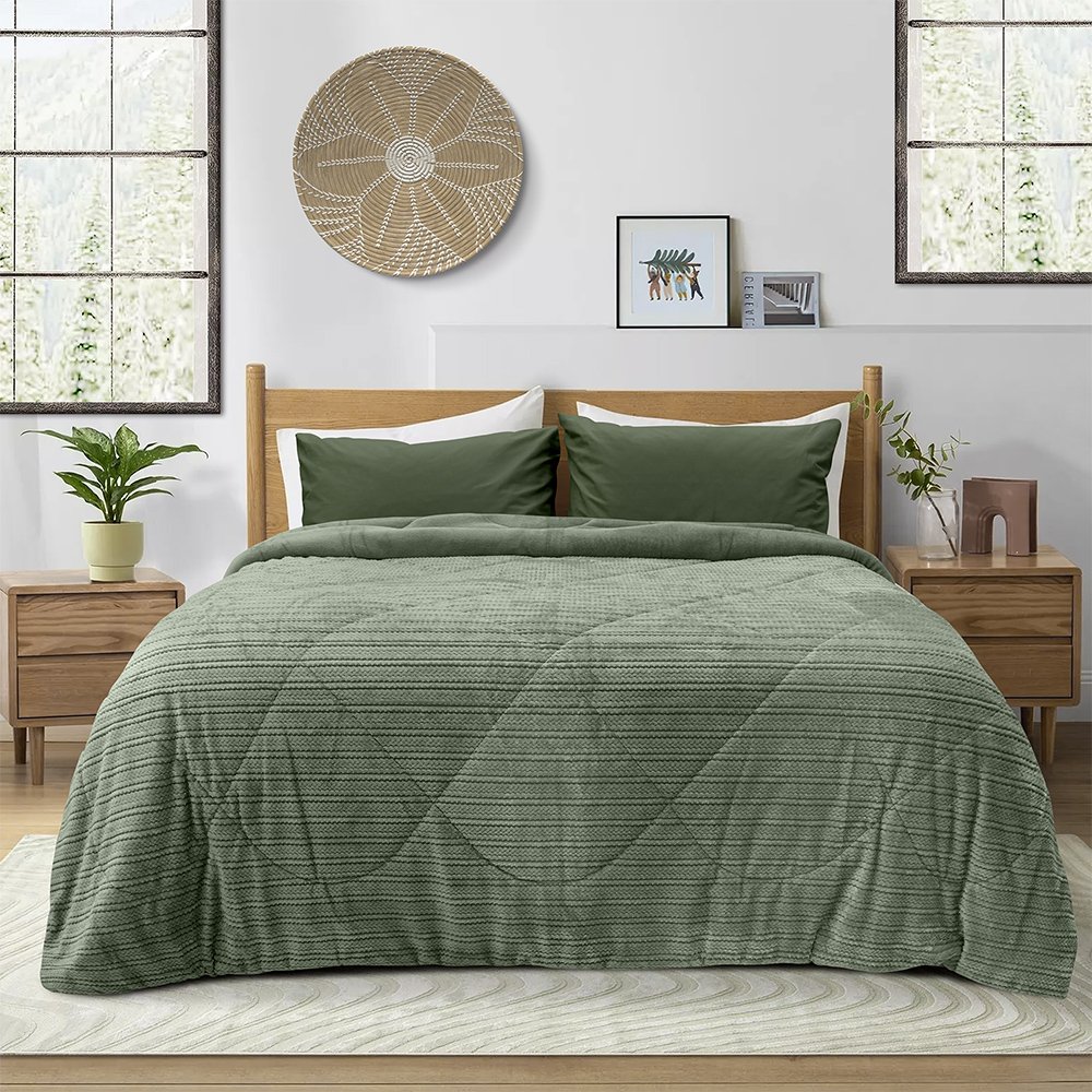 1200001630-1 LINO ΚΟΥΒΕΡΤΟΠΑΠΛΩΜΑ STACY KHAKI 220X240 - Image 1