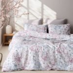 Beauty Home Σετ σεντόνια King size Ninet Art 12252 270x260 Γκρι,Ροζ