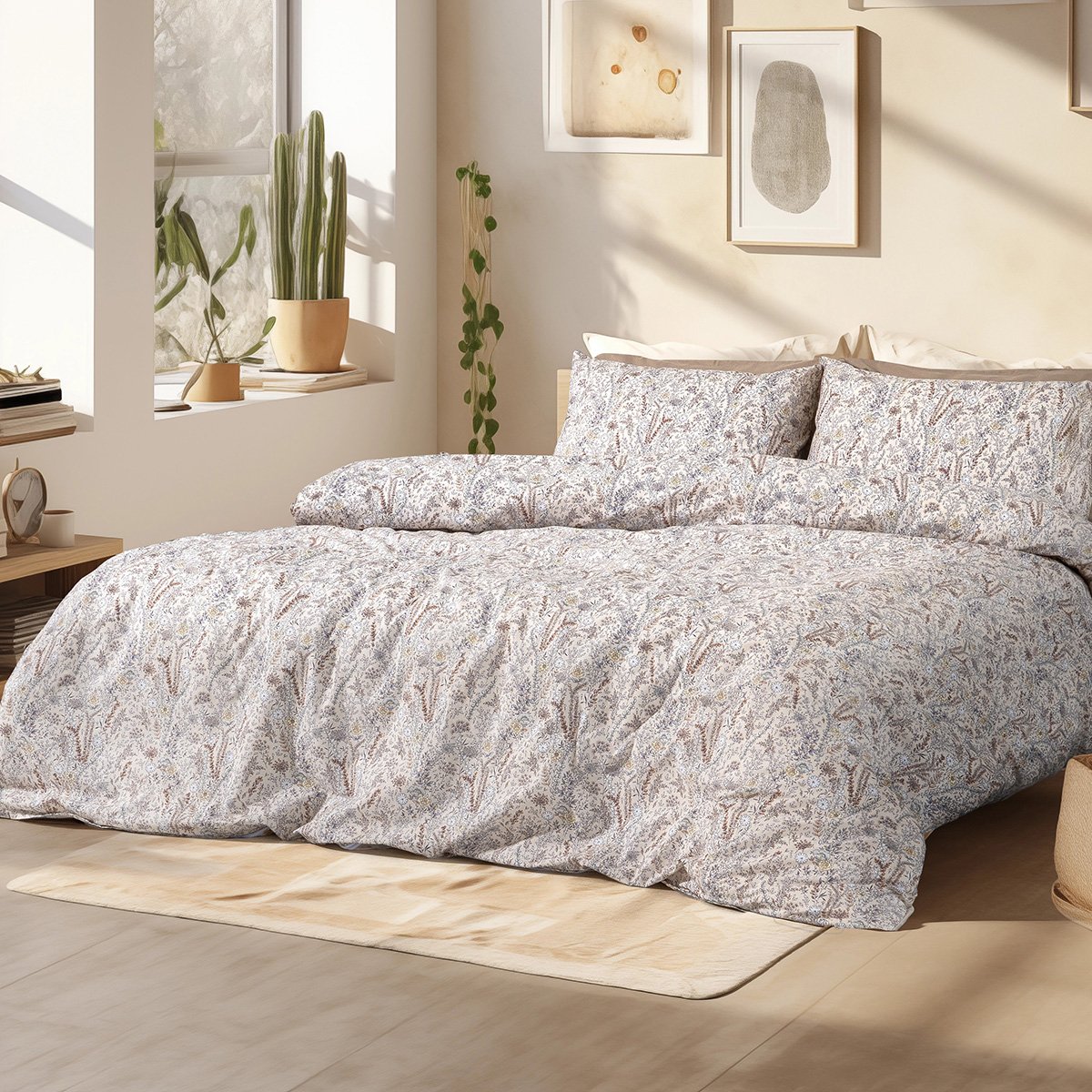 12254 Beauty Home Σετ σεντόνια King size Sienna Art 12254 270x260 Μπεζ - Image 1