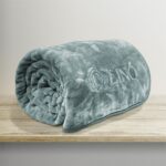 Κουβέρτα βελουτέ υπέρδιπλη 220×240 Lino Vellut Mint - Image 2