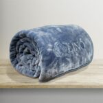 Κουβέρτα βελουτέ υπέρδιπλη 220×240 Lino Vellut Blue - Image 2