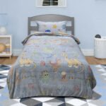 LINO ΚΟΥΒΕΡΤΑ FLEECE ΦΩΣΦΟΡΙΖΕ VOLCANO GREY-CIEL 160X220 - Image 2