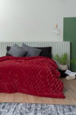 Κουβερτοπάπλωμα Υπέρδιπλο 220x240 Palamaiki Nadine Red