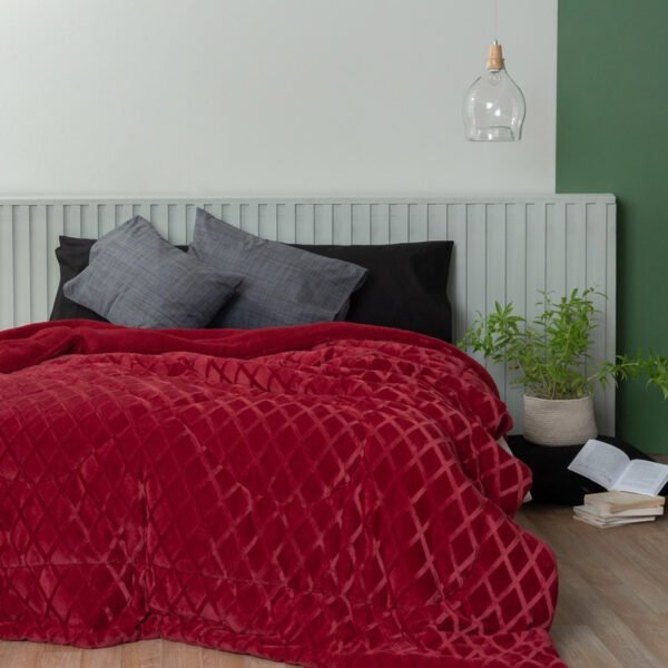 Κουβερτοπάπλωμα Υπέρδιπλο 220x240 Palamaiki Nadine Red