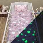 LINO ΚΟΥΒΕΡΤΑ FLEECE ΦΩΣΦΟΡΙΖΕ HERZ PINK 110X150