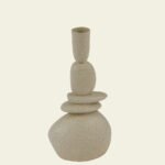 Beauty Home Κηροπήγιο Με Όψη Πέτρας 6 x 9.6 x 19.5 CM