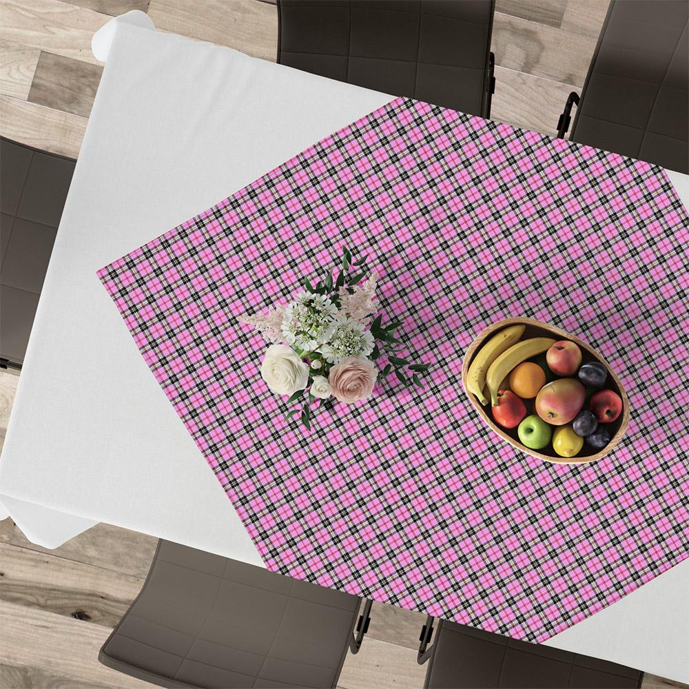 6100000330 Καρέ 90×90 Lino Home Tartan 301 Pink - Image 1