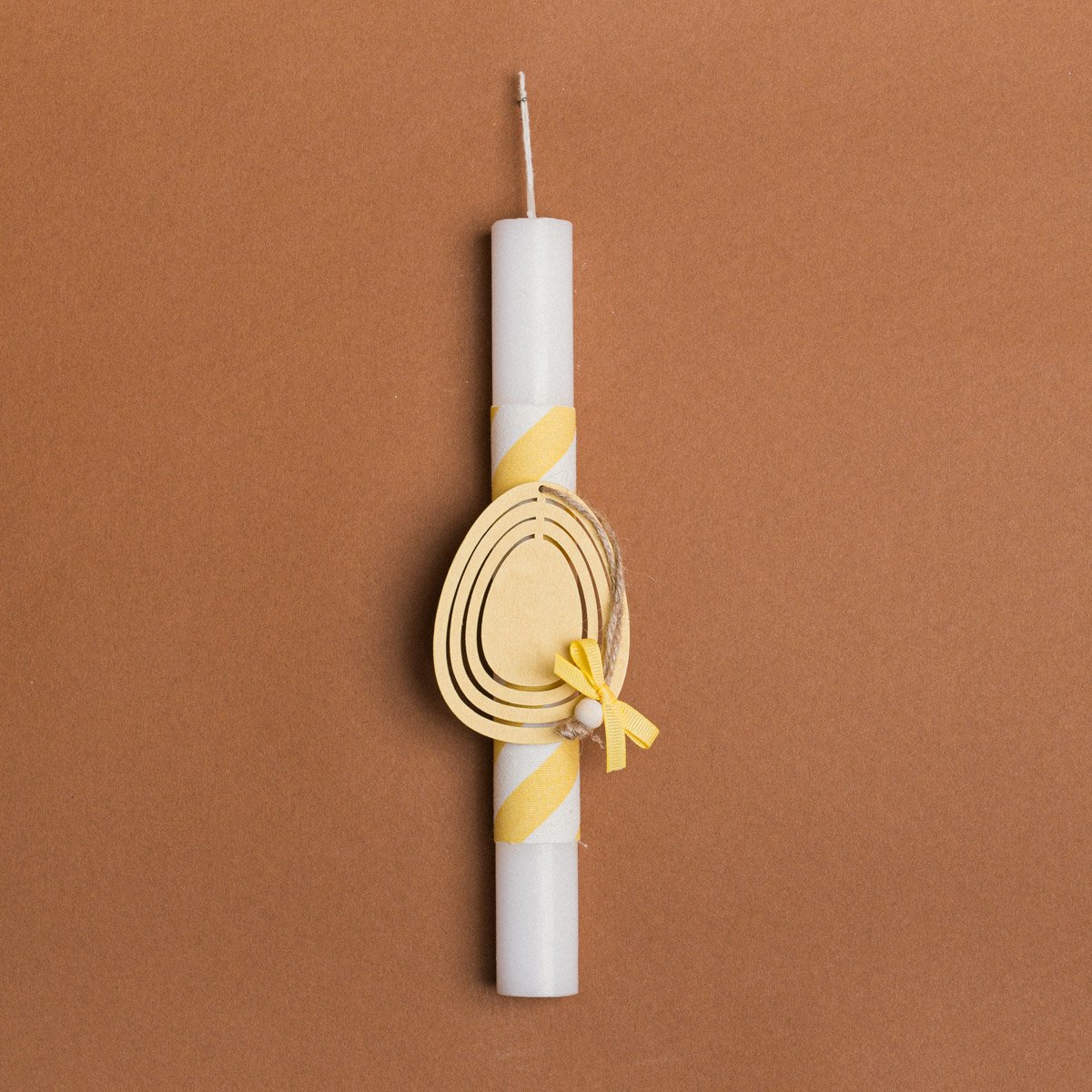 68495594-dd3c-40a3-bb36-b1f919db2073 Beauty Home ΛΑΜΠΑΔΑ 25cm ΞΥΛΙΝΟ ΑΥΓΟ ΚΙΤΡΙΝΟ ΣΕ ΣΥΣΚΕΥΑΣΙΑ ΔΩΡΟΥ - Image 1