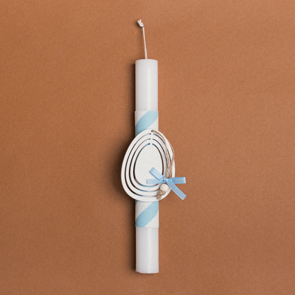 74700248-d149-48da-b11c-31f2399364dd Beauty Home ΛΑΜΠΑΔΑ 25cm ΞΥΛΙΝΟ ΑΥΓΟ ΛΕΥΚΟ ΣΕ ΣΥΣΚΕΥΑΣΙΑ ΔΩΡΟΥ - Image 1