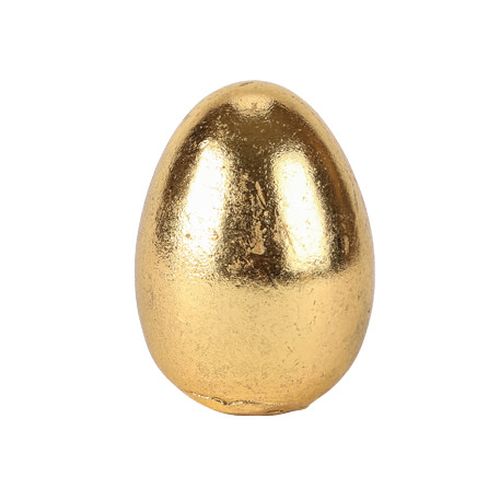 7d96a2b2-7901-4ec1-9e17-93eb2d367f57 Beauty Home Διακοσμητικό Πασχαλινό Αυγό απο Ρητίνη Χρυσό 8 x 6 CM - Image 1