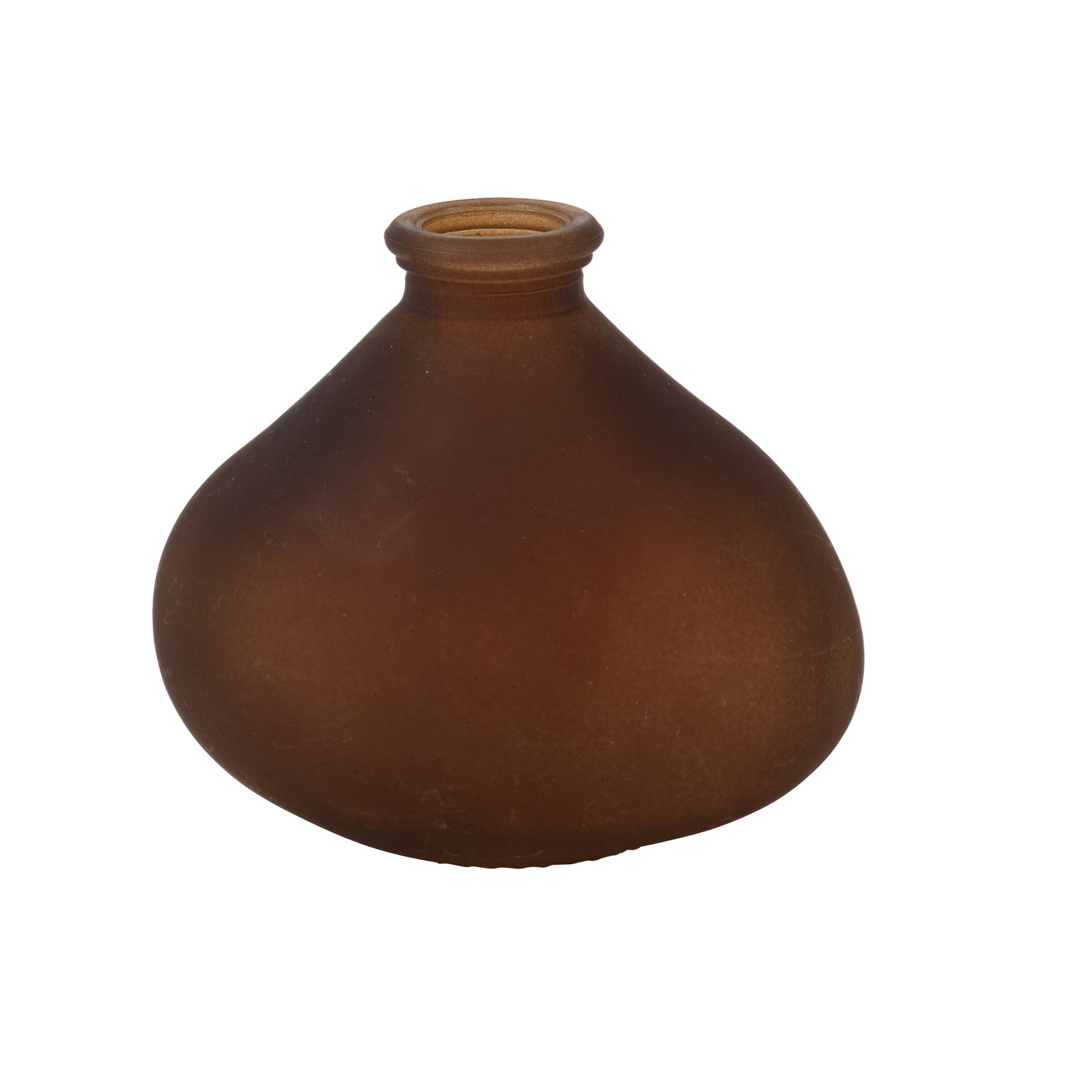 7e9ae26a-5dbf-4715-93d1-39b5dc3a11e8 Beauty Home Γυάλινο Βάζο Tom Σοκολατί 11 x 9,5 x 6,5 CM – 260ml - Image 1