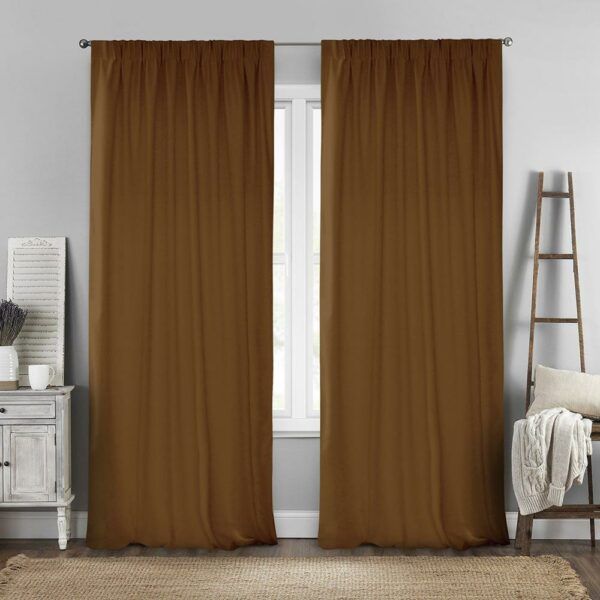 Κουρτίνα με Τρέσα 140×280 Lino Home Renas Tabac 216
